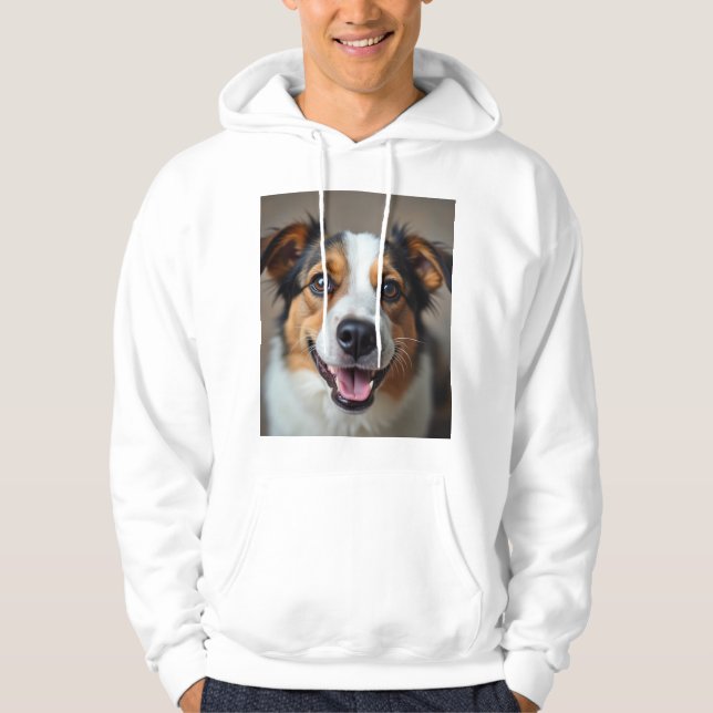 Sudadera Hoodie con la cara de un perro lindo (Anverso)