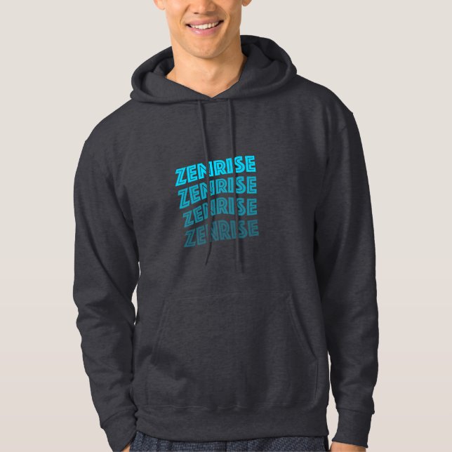 Sudadera Hoodie con logotipo cian LIMITADO de Zenrise (artí (Anverso)