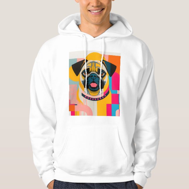 Sudadera Hoodie con Pug (Anverso)