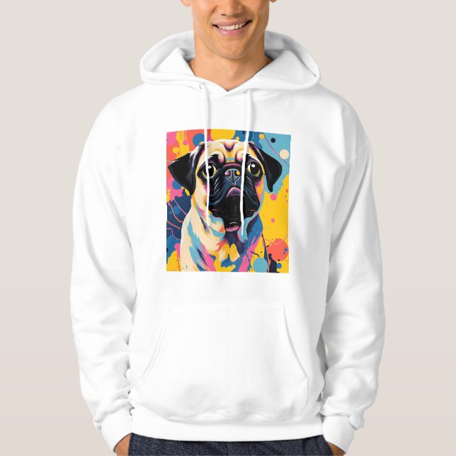 Sudadera Hoodie con Pug (Anverso)