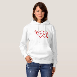 Sudadera Hoodie - Corazones con flecha