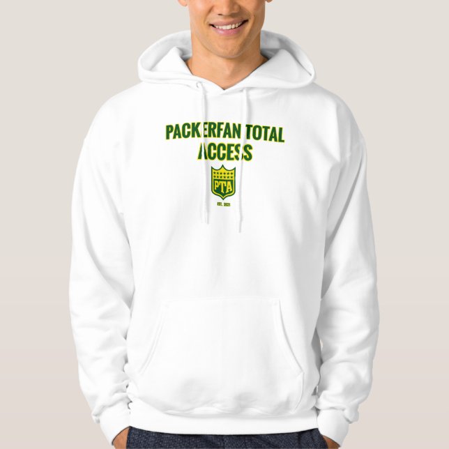 Sudadera Hoodie de acceso total de Packerfan (Classic) (Anverso)