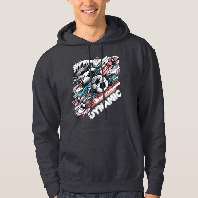 Sudadera Hoodie de acción deportiva dinámica - Atlético ene (Anverso)