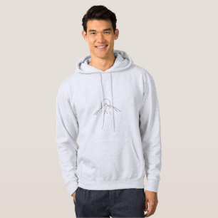 Sudadera Hoodie de arte de la Línea minimalista de Montaña