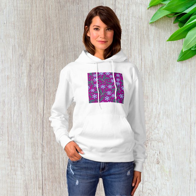 Sudadera Hoodie de arte morado floral (Subido por el creador)