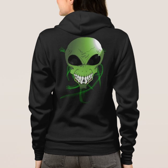 Sudadera Hoodie de azote completo para mujeres exóticas ver (Reverso)