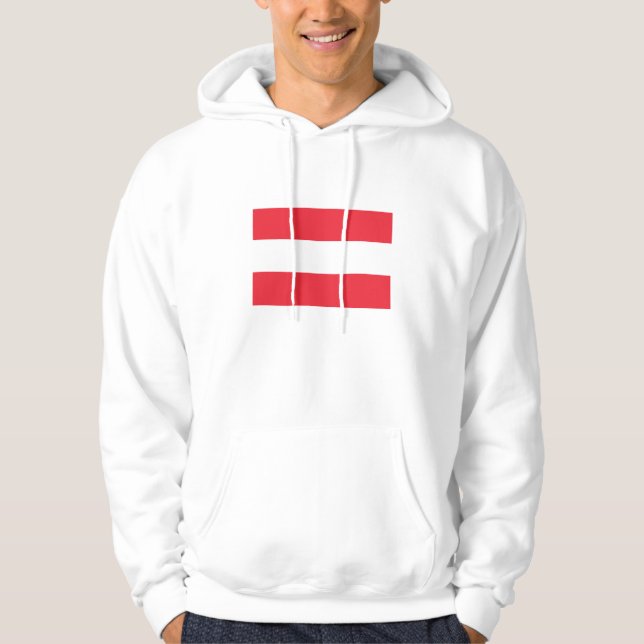 Sudadera Hoodie de Bandera Austríaca Patriótica (Anverso)