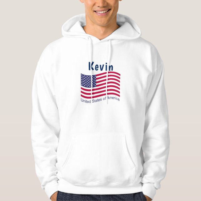 Sudadera Hoodie de Bandera Patriótica Americana (Anverso)