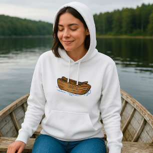 Sudadera Hoodie de barco de fila marrón