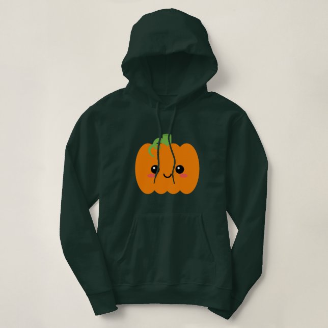 Sudadera Hoodie de caracteres de calabaza, elegante hoodie  (Diseño del anverso)