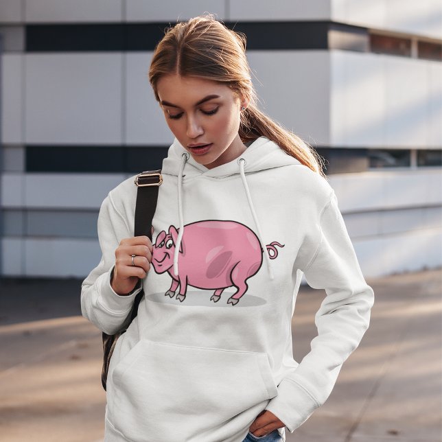 Sudadera Hoodie de cerdo rosa grande (Subido por el creador)