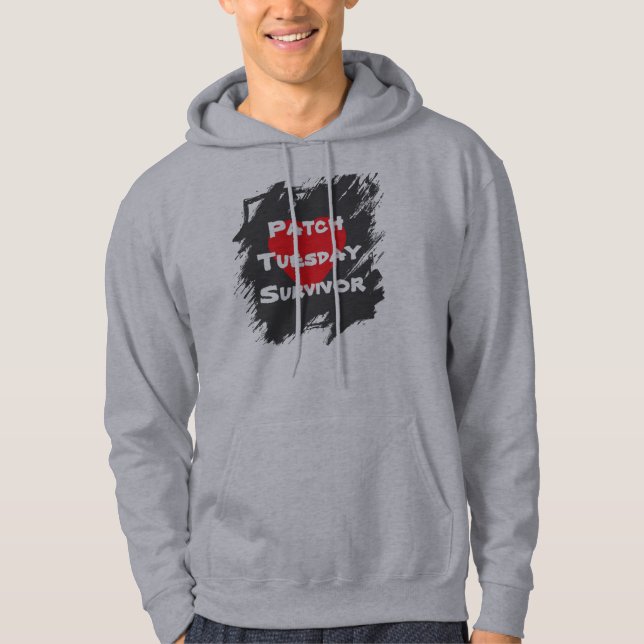 Sudadera Hoodie de ciberseguridad del martes de parche (Anverso)