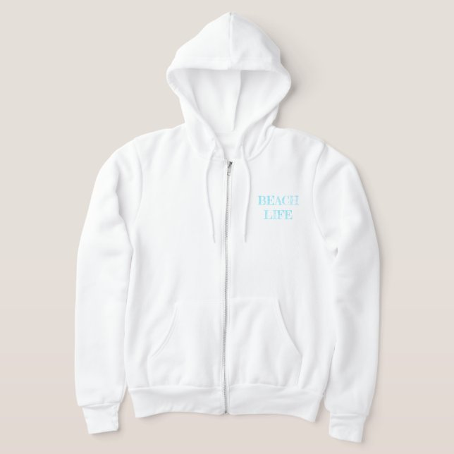 Sudadera Hoodie de crema de cabaña de playa (Distribución)