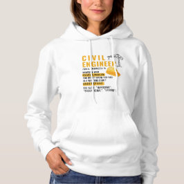 Sudadera Hoodie de definición de ingeniero civil