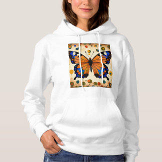 Sudadera Hoodie de doble diseño de arte de mariposa