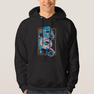 Sudadera Hoodie de dragón chino azul