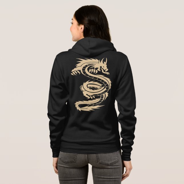Sudadera Hoodie de dragón japonés Unisex | Vintage relajado (Reverso completo)