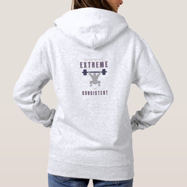 Sudadera Hoodie de fitness de entrenamiento extremo (Reverso)