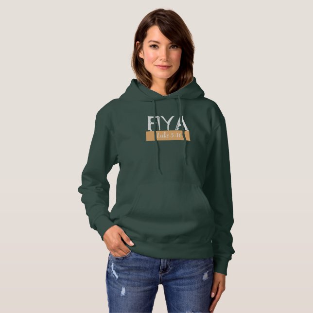 Sudadera Hoodie de Fiya Verde Femenino (Anverso completo)