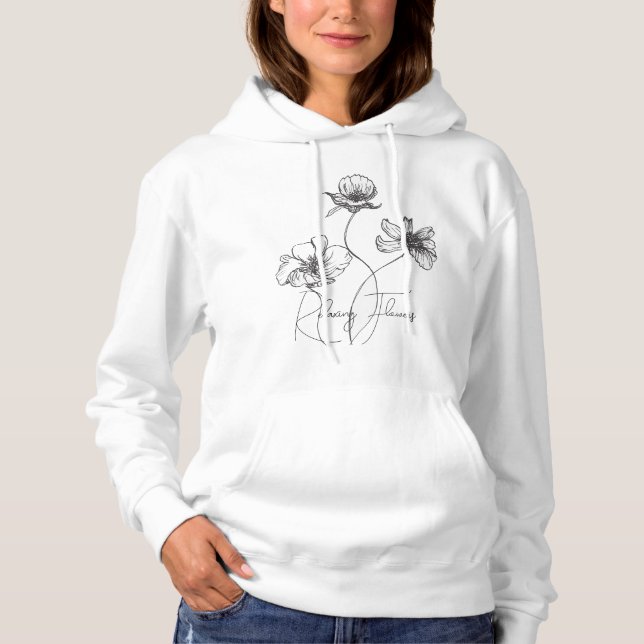 Sudadera Hoodie de flores relajantes (Anverso)