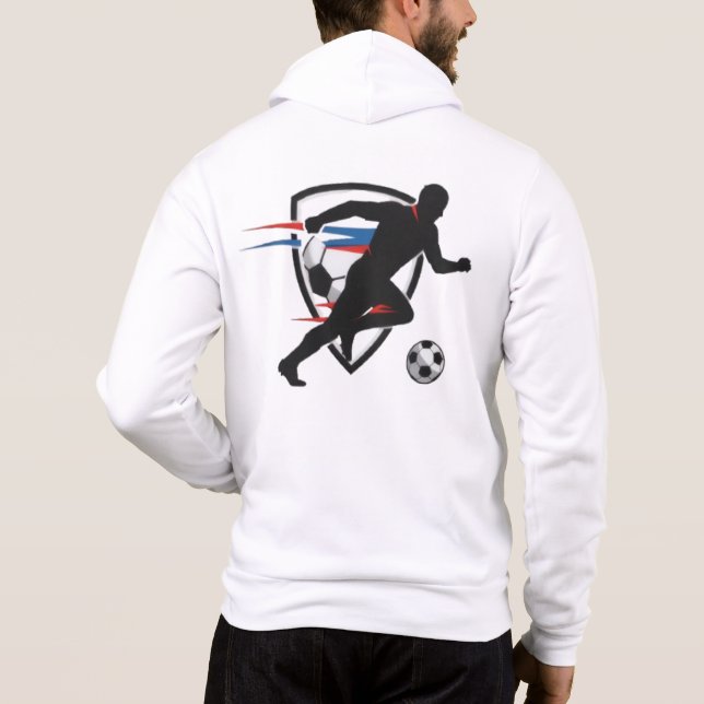 Sudadera Hoodie de fútbol personalizado | Fútbol minimalist (Reverso)