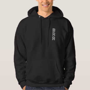Sudadera Hoodie de gris con logotipo BRR