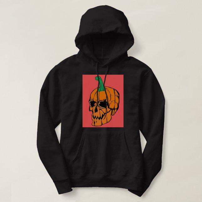 Sudadera Hoodie de Halloween negro (Diseño del anverso)