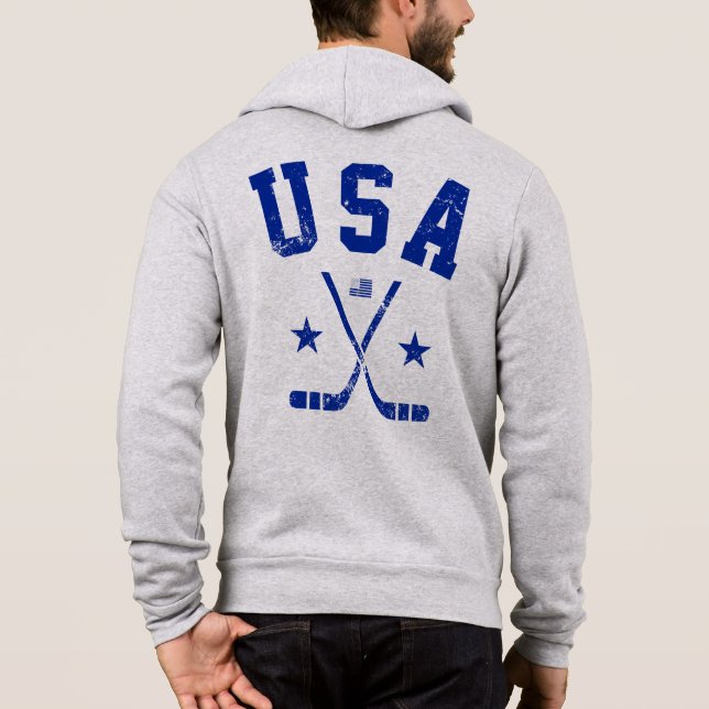 Sudadera Hoodie de hockey sobre hielo de Estados Unidos (Reverso)