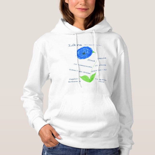 Sudadera Hoodie de Horoscopio de Libra (Anverso)