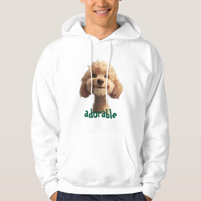 Sudadera Hoodie de Ilustracion de perro adorable - Perfecto (Anverso)