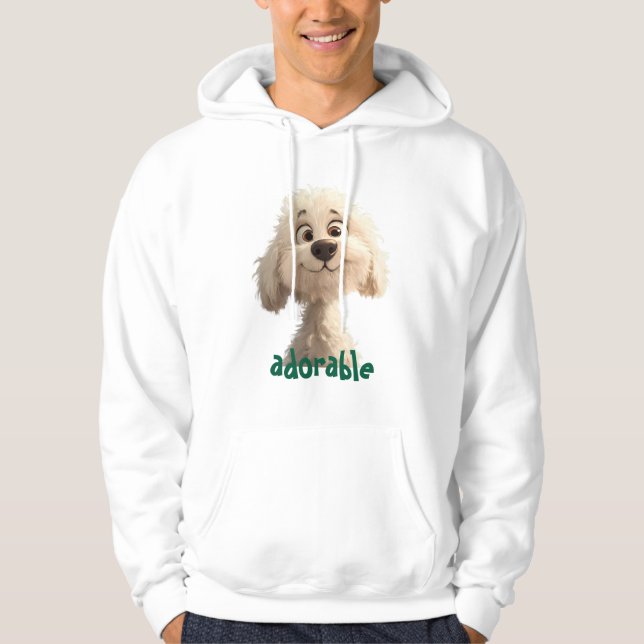 Sudadera Hoodie de Ilustracion de perro adorable - Perfecto (Anverso)