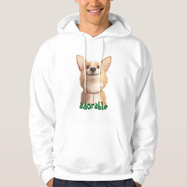 Sudadera Hoodie de Ilustracion de perro adorable - Perfecto (Anverso)