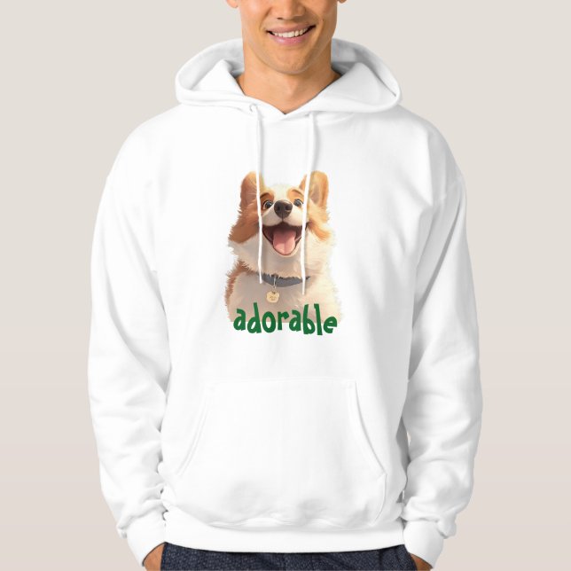 Sudadera Hoodie de Ilustracion de perro adorable - Perfecto (Anverso)