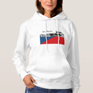 Sudadera Hoodie de la bandera checa, Checia, Praga/Hradcany