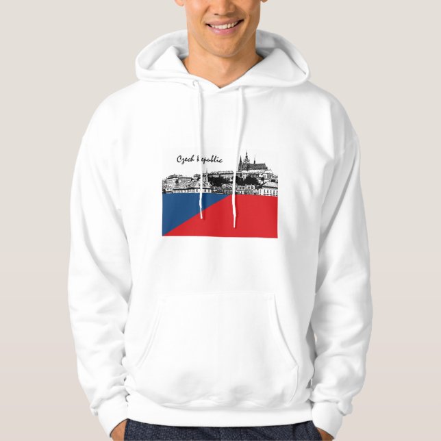 Sudadera Hoodie de la bandera checa, Checia, Praga/Hradcany (Anverso)