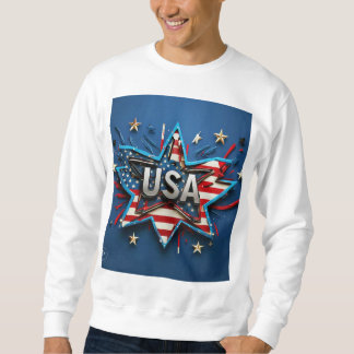 Sudadera Hoodie de la bandera de los Estados Unidos con log