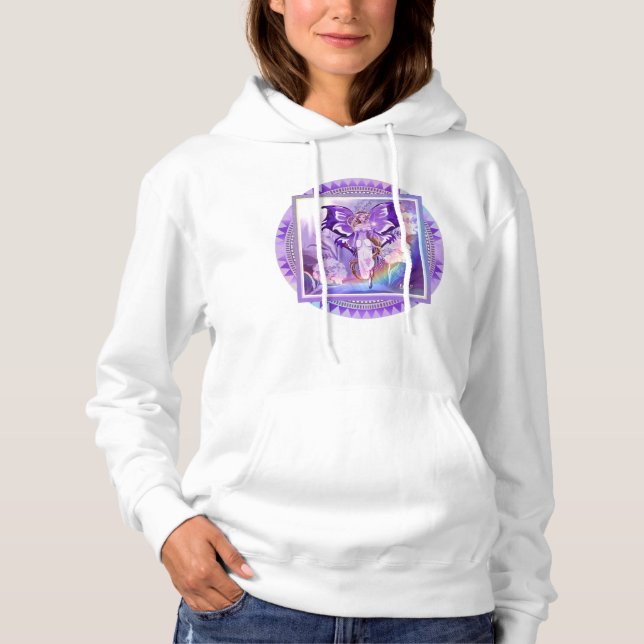 Sudadera Hoodie de la camiseta de la polla morada de Sun Fa (Anverso)