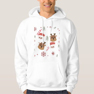 Sudadera Hoodie de la cláusula de venado y santa