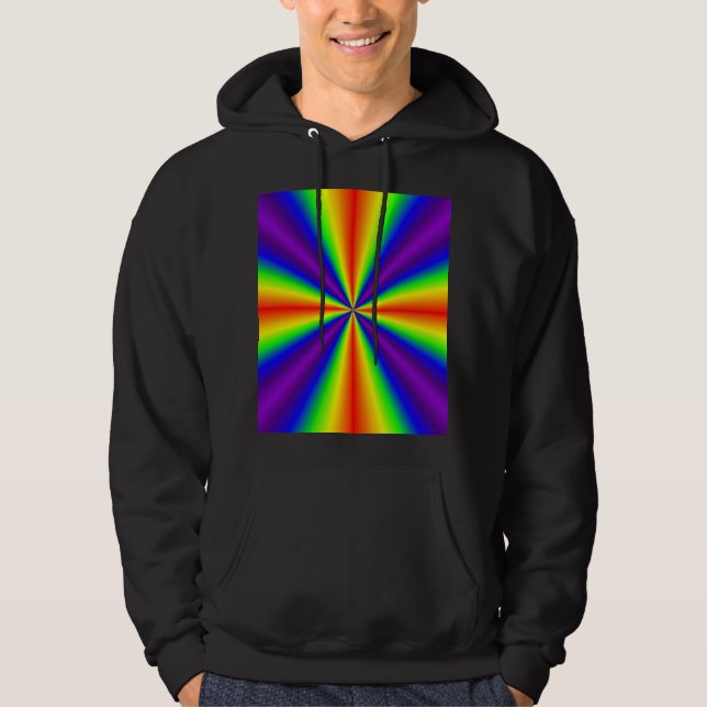 Sudadera Hoodie de la Cruz Arcoiris (Anverso)