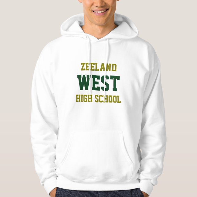 Sudadera Hoodie de la escuela secundaria Zeeland West (Anverso)