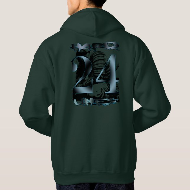 Sudadera Hoodie de la firma de "24 líneas duras" - Edi del  (Reverso)