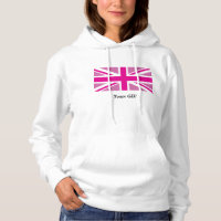 Hoodie de la flota personalizada de la unión rosad
