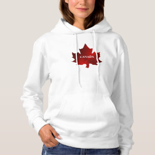 Sudadera Hoodie de la hoja de arce roja de CANADÁ