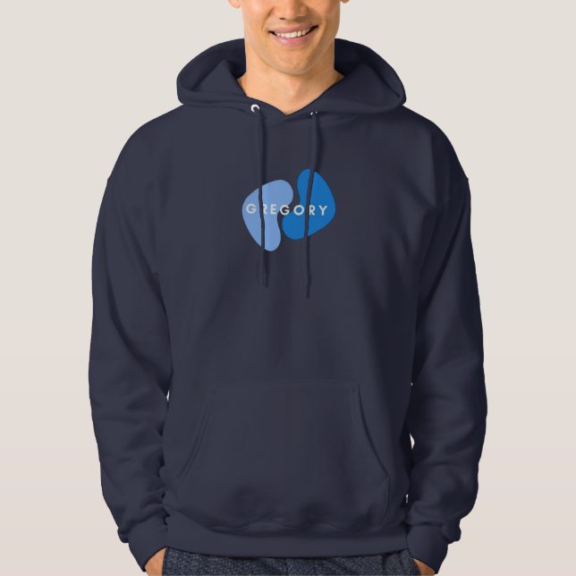 Sudadera Hoodie de la Marina "Gregory Blue" (Anverso)