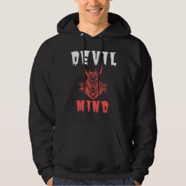 Sudadera Hoodie de la mente del diablo único - Gráfica de E