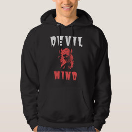 Sudadera Hoodie de la mente del diablo único - Gráfica de E