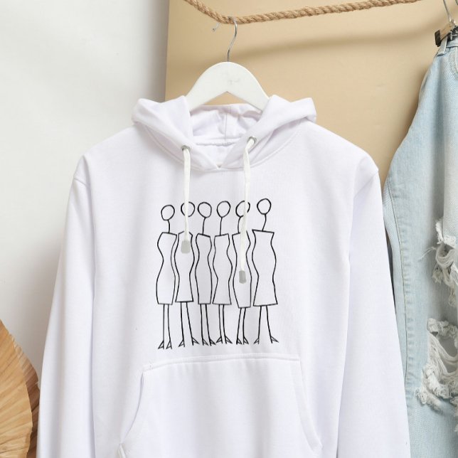 Sudadera Hoodie de la mujer (mujeres blancas - dibujadas a  (Subido por el creador)