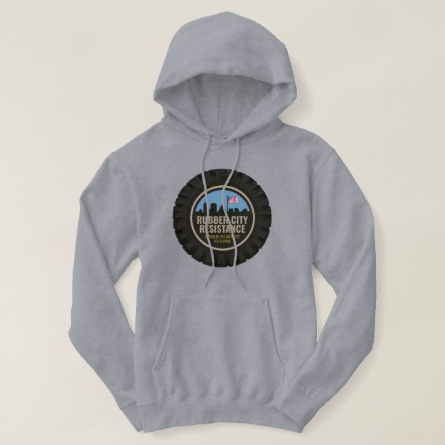 Sudadera Hoodie de la Resistencia a la Ciudad del Caucho (Diseño del anverso)