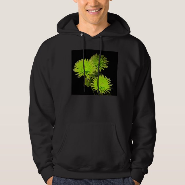 Sudadera Hoodie de las flores verdes (Anverso)