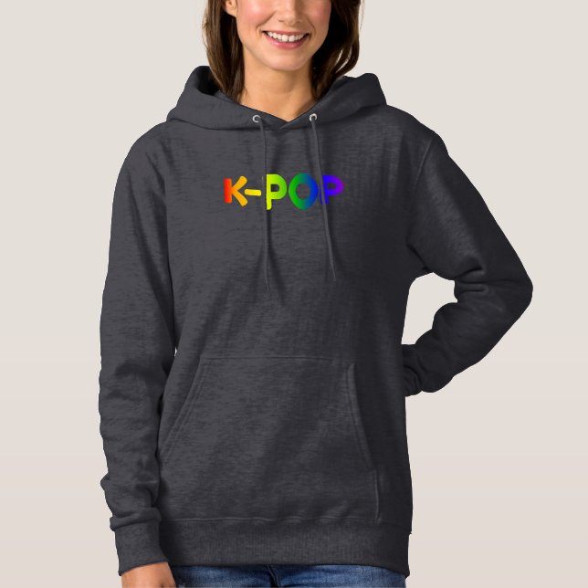 Sudadera Hoodie de las mujeres arcoiris K-Pop (Anverso)